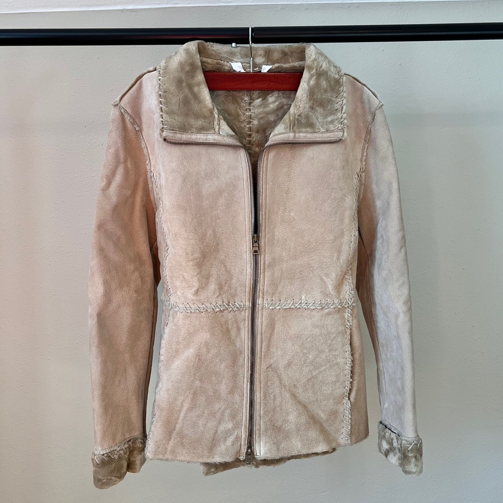 Suede Leather stitched jacket